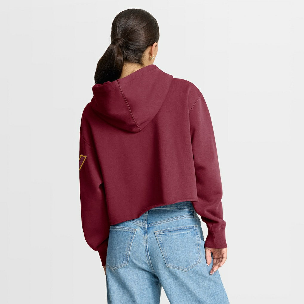 Washington Commanders Women's Oversized Hometown Heritage Cropped Hoodie - Burgundy outlet