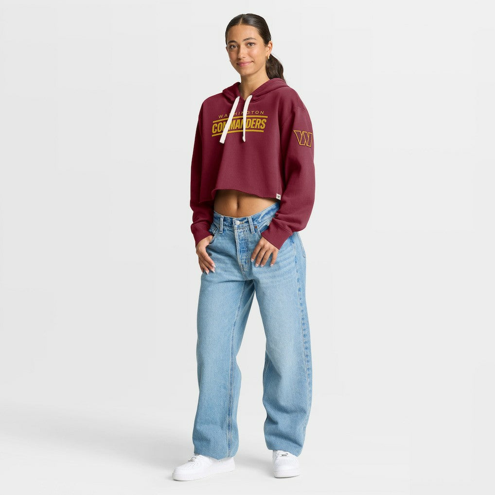 Washington Commanders Women's Oversized Hometown Heritage Cropped Hoodie - Burgundy outlet