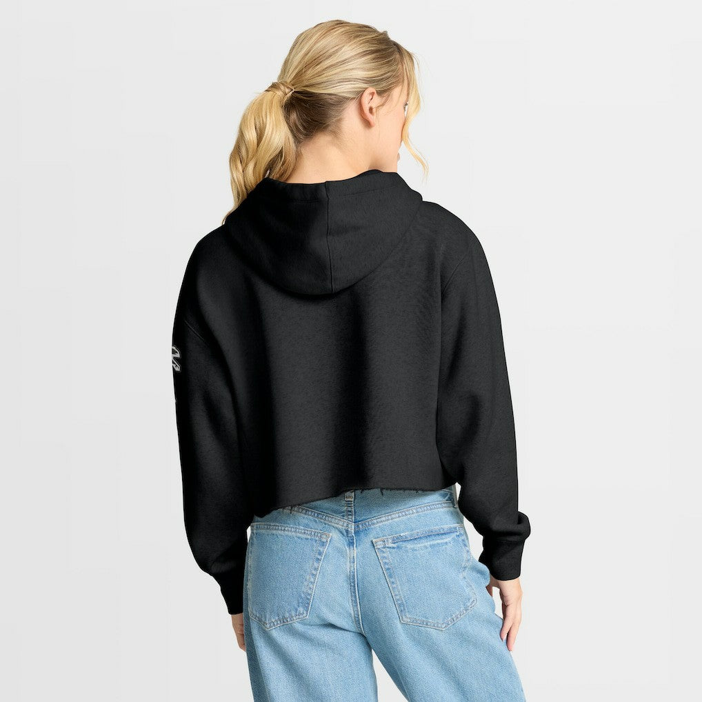 Atlanta Falcons Women's Oversized Hometown Heritage Cropped Hoodie - Black on sale