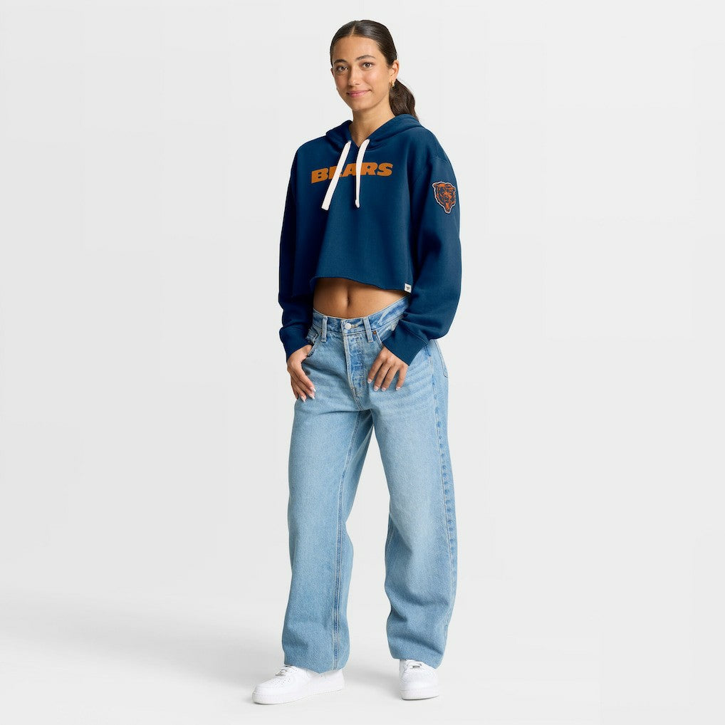 Chicago Bears Women's Oversized Hometown Heritage Cropped Hoodie - Navy outlet