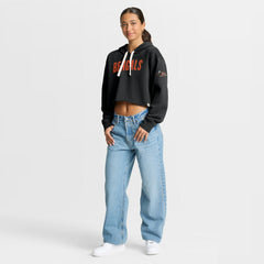 Cincinnati Bengals Women's Oversized Hometown Heritage Cropped Hoodie - Black discount