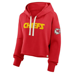 Kansas City Chiefs Women's Oversized Hometown Heritage Cropped Hoodie - Red sale