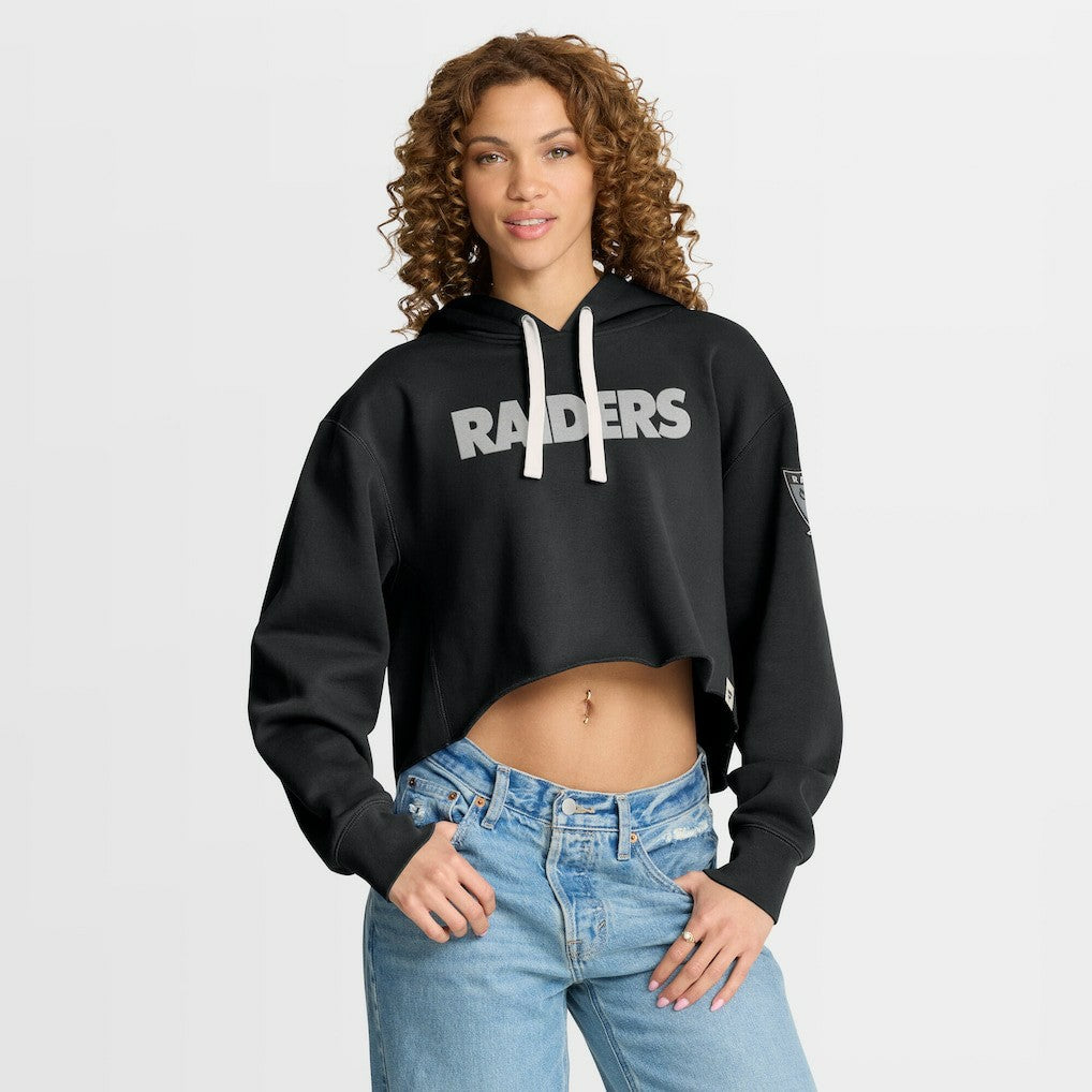 Las Vegas Raiders Women's Oversized Hometown Heritage Cropped Hoodie - Black outlet