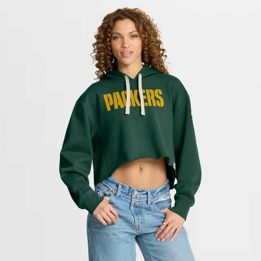 Green Bay Packers Women's Oversized Hometown Heritage Cropped Hoodie - Green online