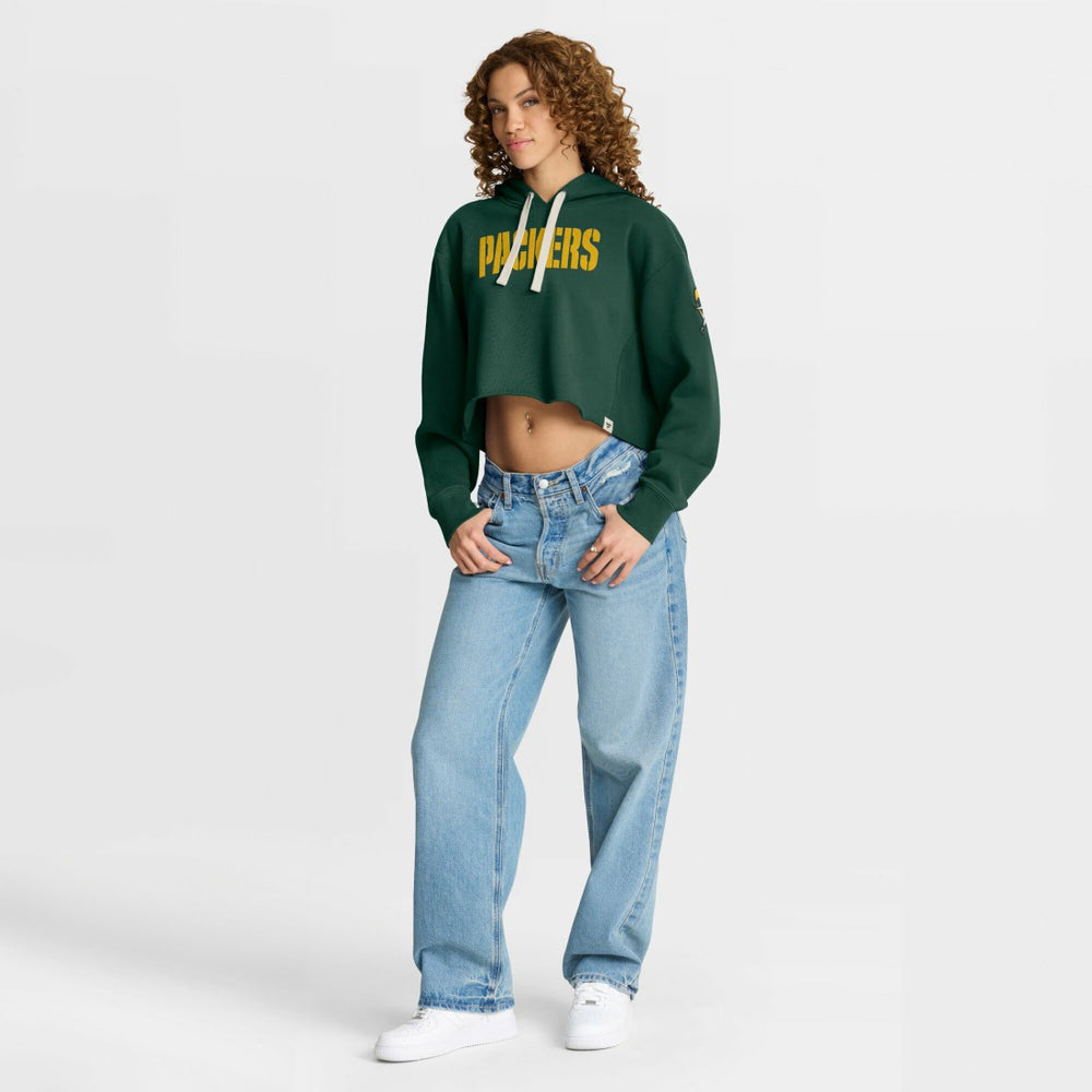 Green Bay Packers Women's Oversized Hometown Heritage Cropped Hoodie - Green online