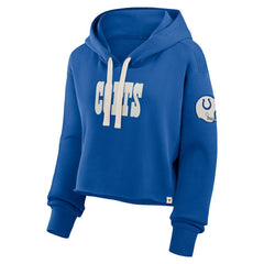 Indianapolis Colts Women's Oversized Hometown Heritage Cropped Hoodie - Royal online