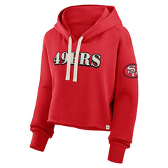 San Francisco 49ers Women's Oversized Hometown Heritage Cropped Hoodie - Scarlet online