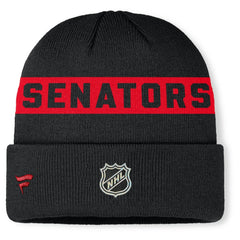 Ottawa Senators Fanatics Authentic Pro Rink Cuffed Knit Hat - Black Hats