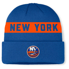 New York Islanders Fanatics Authentic Pro Rink Cuffed Knit Hat - Royal Hats
