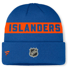 New York Islanders Fanatics Authentic Pro Rink Cuffed Knit Hat - Royal Hats