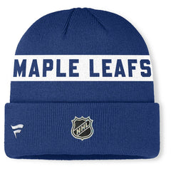 Toronto Maple Leafs Fanatics Authentic Pro Rink Cuffed Knit Hat - Blue Hats