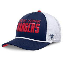 New York Rangers Fanatics Authentic Pro Rink A-Frame Adjustable Hat - Navy/White Hats