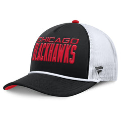 Chicago Blackhawks Fanatics Authentic Pro Rink A-Frame Adjustable Hat - Black/White Hats