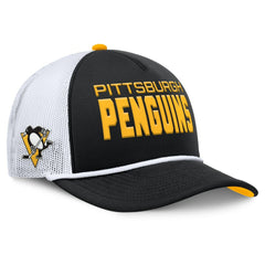 Pittsburgh Penguins Fanatics Authentic Pro Rink A-Frame Adjustable Hat - Black/White Hats