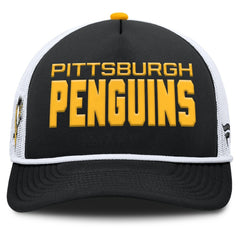 Pittsburgh Penguins Fanatics Authentic Pro Rink A-Frame Adjustable Hat - Black/White Hats