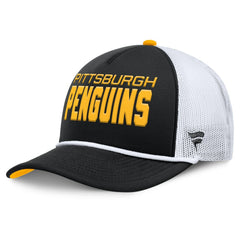 Pittsburgh Penguins Fanatics Authentic Pro Rink A-Frame Adjustable Hat - Black/White Hats