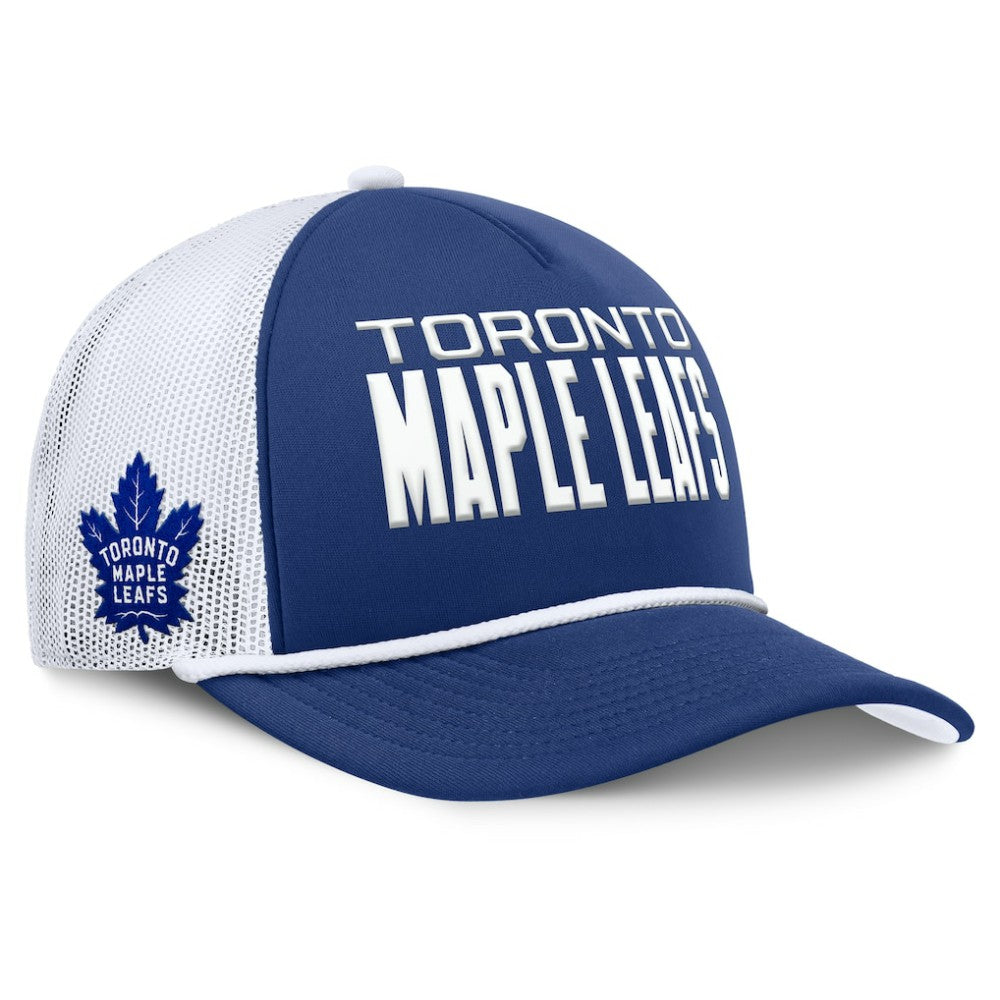 Toronto Maple Leafs Fanatics Authentic Pro Rink A-Frame Adjustable Hat - Blue/White Hats