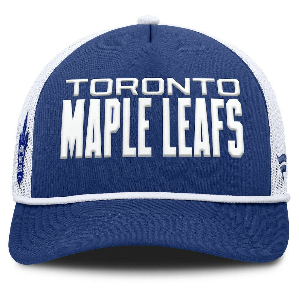 Toronto Maple Leafs Fanatics Authentic Pro Rink A-Frame Adjustable Hat - Blue/White Hats