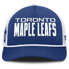 Toronto Maple Leafs Fanatics Authentic Pro Rink A-Frame Adjustable Hat - Blue/White Hats