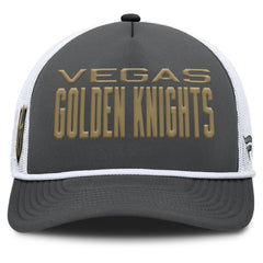 Vegas Golden Knights Fanatics Authentic Pro Rink A-Frame Adjustable Hat - Charcoal/White Hats