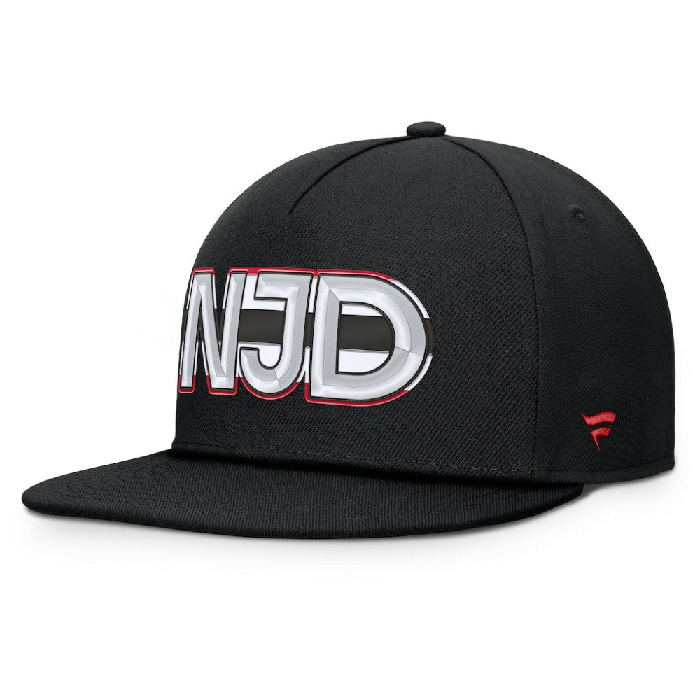 New Jersey Devils Fanatics Authentic Pro Rink Team Code Snapback Hat - Black Jerseys
