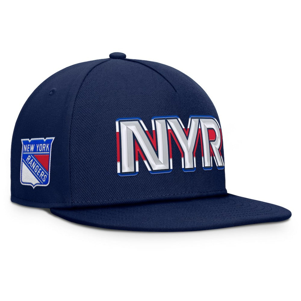 New York Rangers Fanatics Authentic Pro Rink Team Code Snapback Hat - Navy Hats