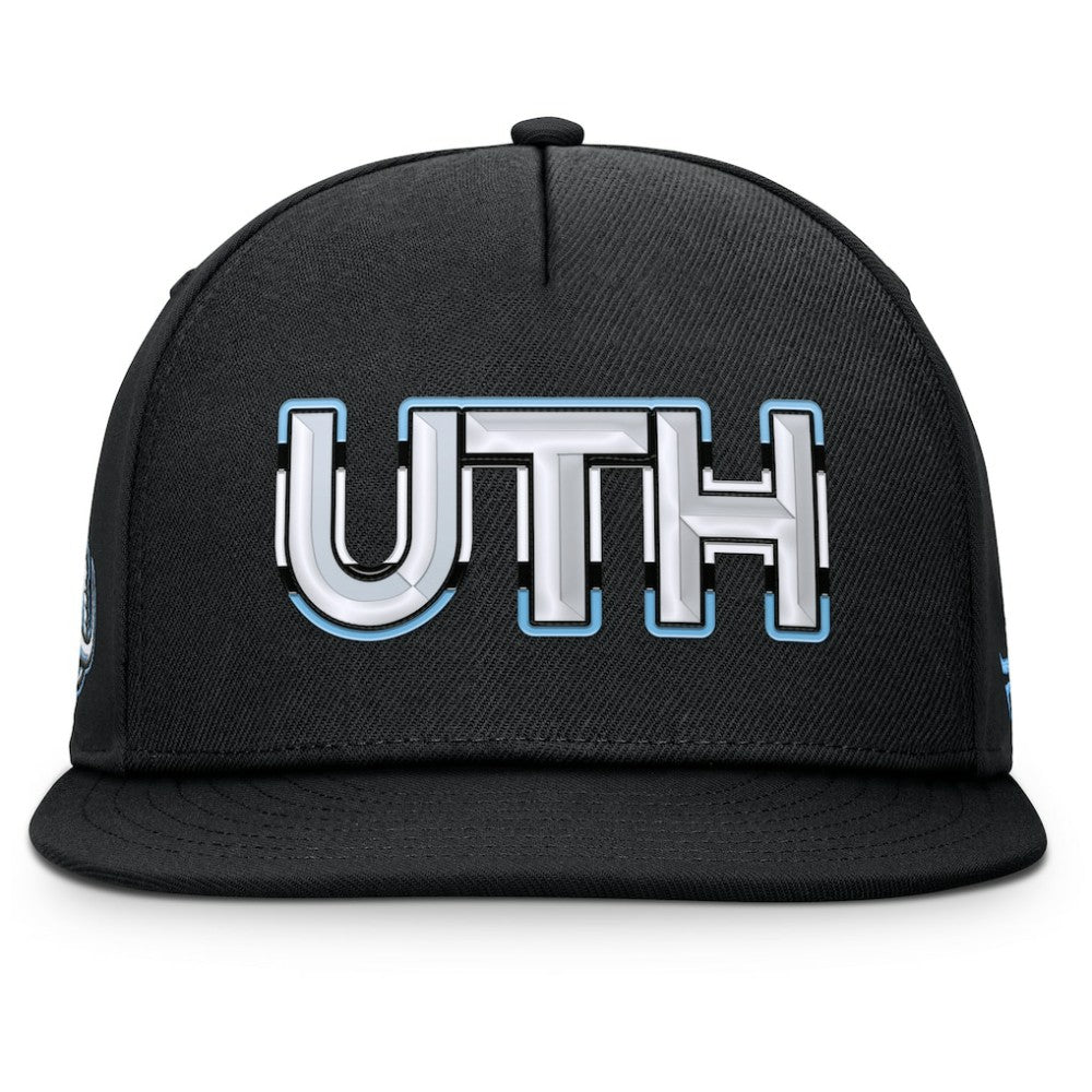 Utah Mammoth Fanatics Authentic Pro Rink Team Code Snapback Hat - Black Hats