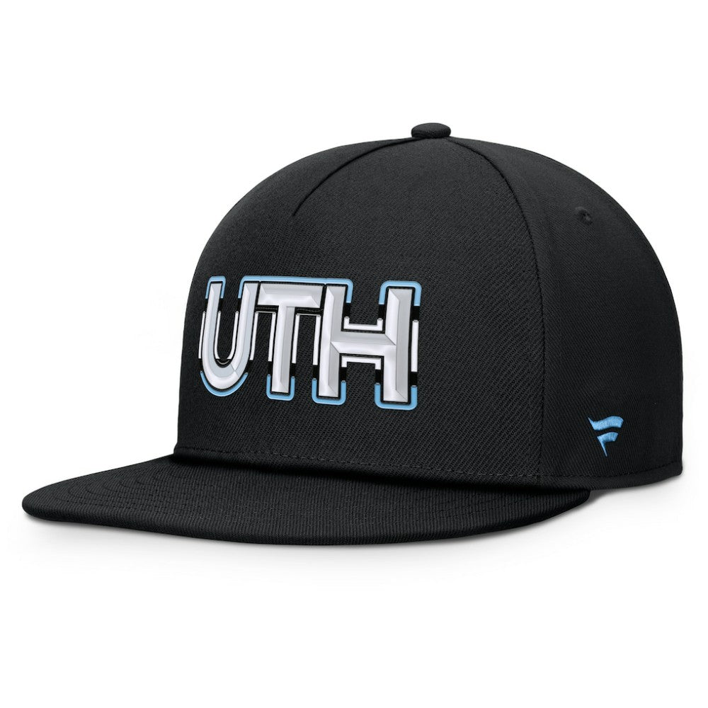 Utah Mammoth Fanatics Authentic Pro Rink Team Code Snapback Hat - Black Hats