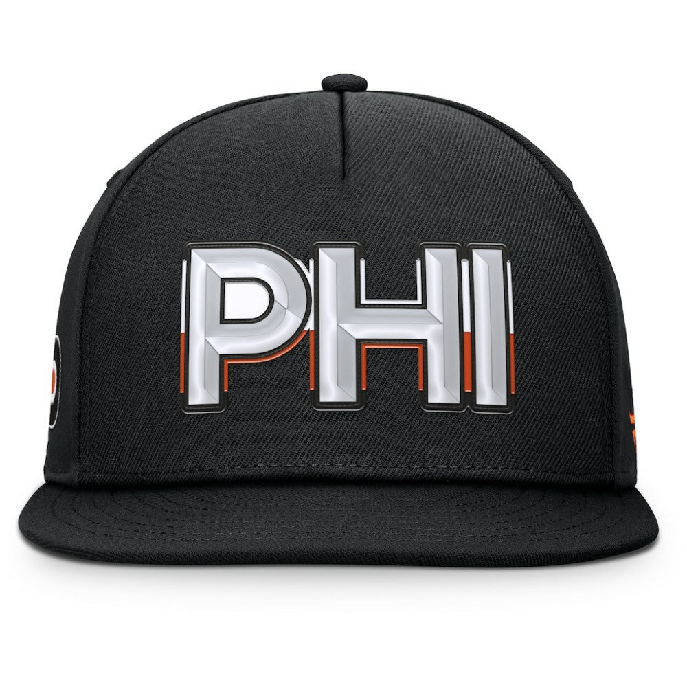 Philadelphia Flyers Fanatics Authentic Pro Rink Team Code Snapback Hat - Black Hats