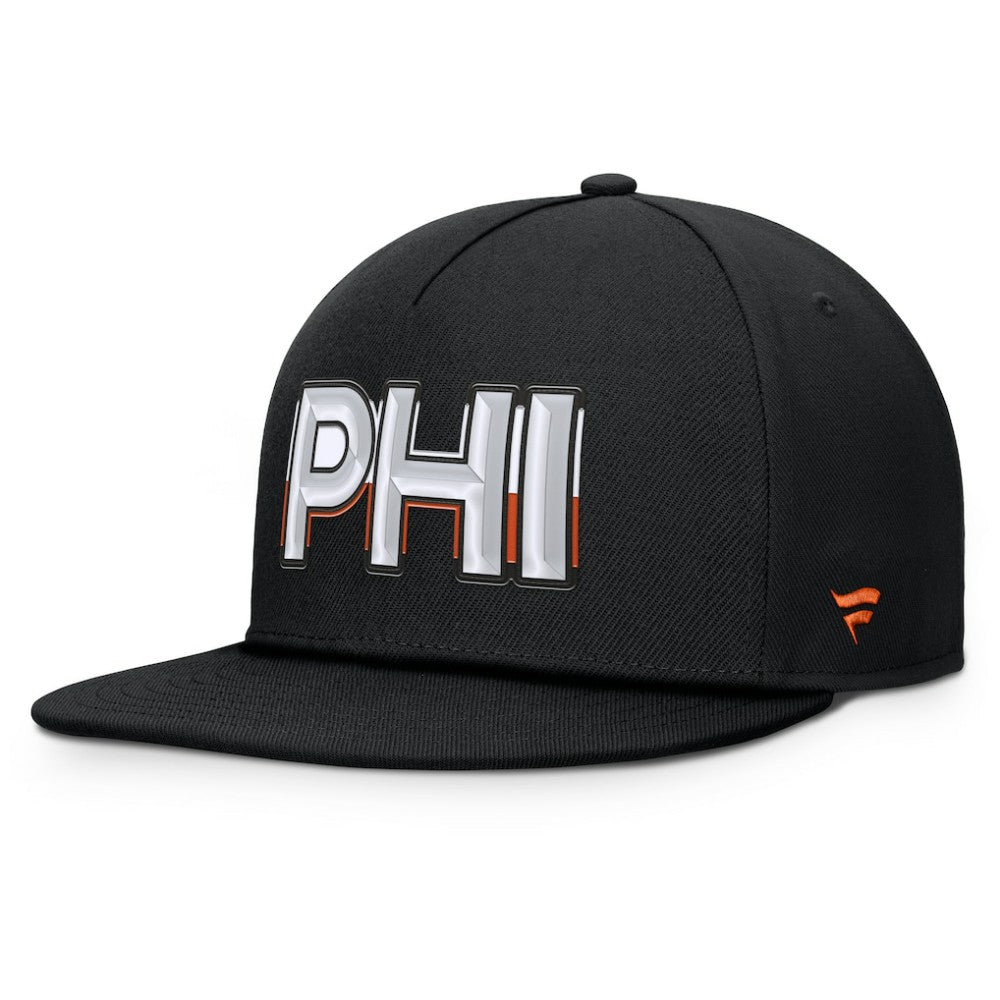 Philadelphia Flyers Fanatics Authentic Pro Rink Team Code Snapback Hat - Black Hats