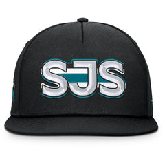 San Jose Sharks Fanatics Authentic Pro Rink Team Code Snapback Hat - Black Hats