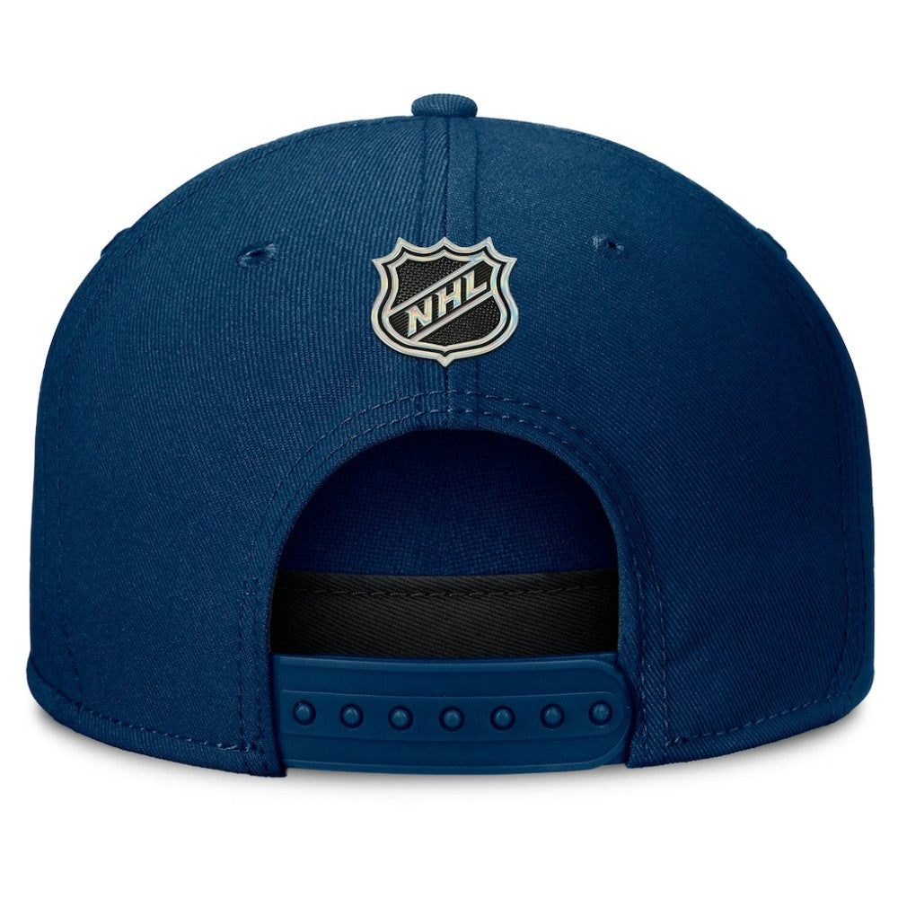 Seattle Kraken Fanatics Authentic Pro Rink Team Code Snapback Hat - Deep Sea Blue Hats