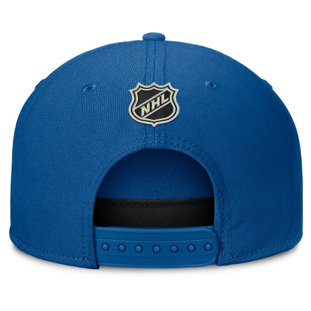 St. Louis Blues Fanatics Authentic Pro Rink Team Code Snapback Hat - Blue Hats