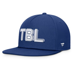 Tampa Bay Lightning Fanatics Authentic Pro Rink Team Code Snapback Hat - Blue Hats