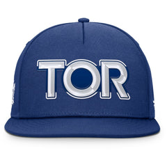 Toronto Maple Leafs Fanatics Authentic Pro Rink Team Code Snapback Hat - Blue Hats