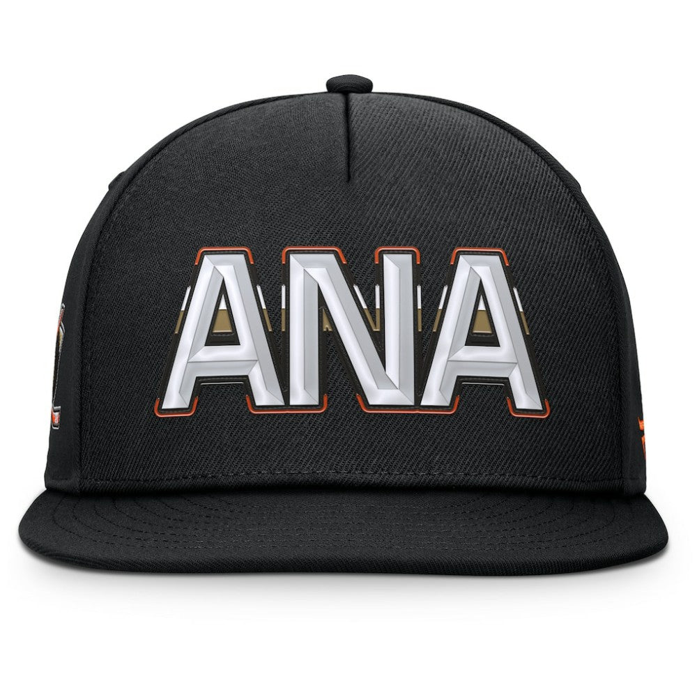 Anaheim Ducks Fanatics Authentic Pro Rink Team Code Snapback Hat - Black Hats