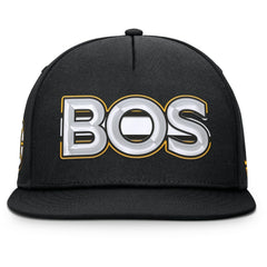 Boston Bruins Fanatics Authentic Pro Rink Team Code Snapback Hat - Black Hats