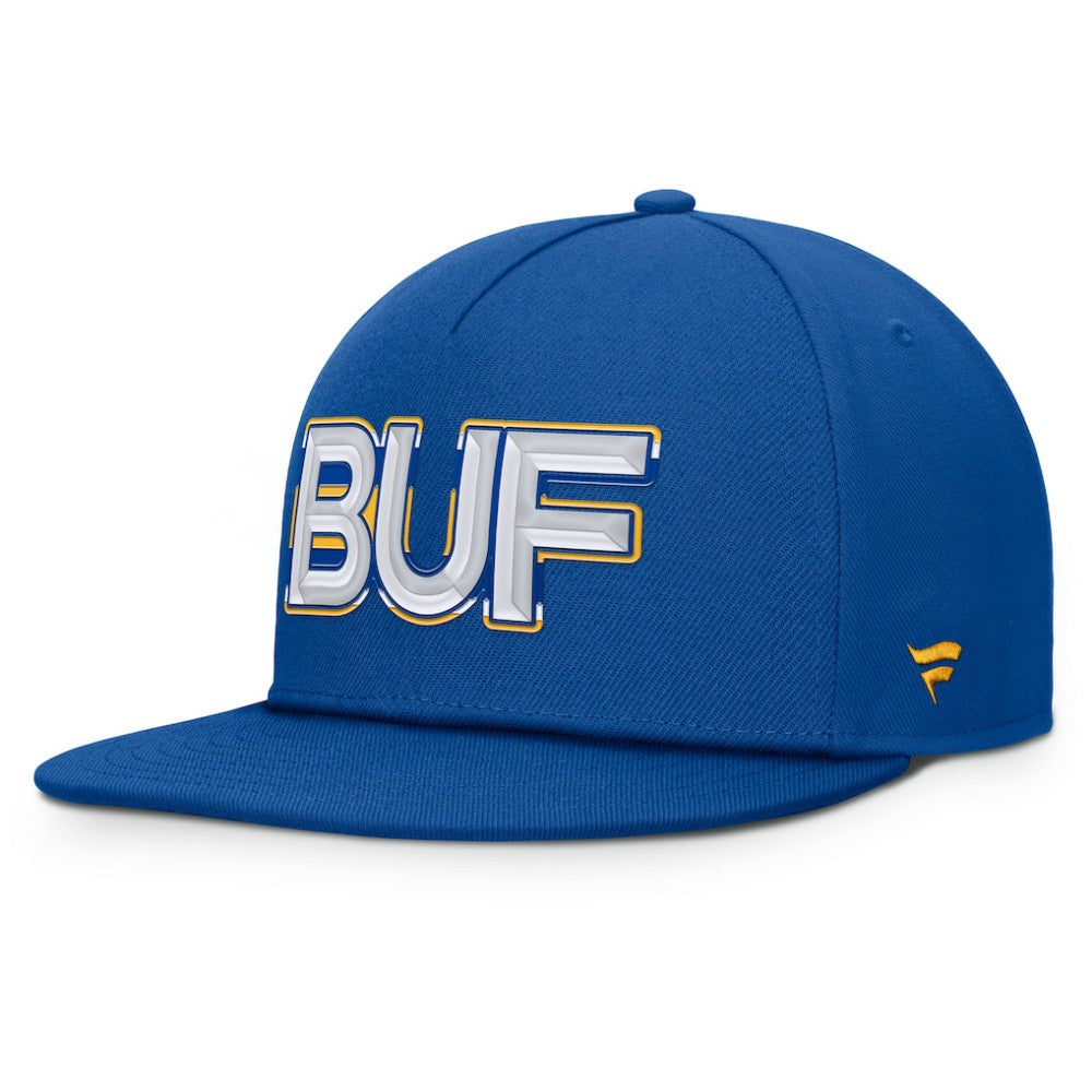 Buffalo Sabres Fanatics Authentic Pro Rink Team Code Snapback Hat - Royal Hats