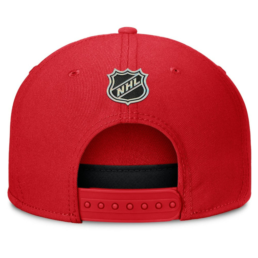 Calgary Flames Fanatics Authentic Pro Rink Team Code Snapback Hat - Red Hats