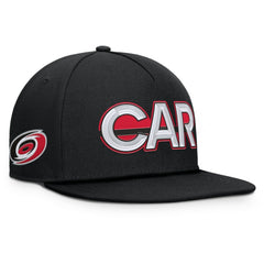 Carolina Hurricanes Fanatics Authentic Pro Rink Team Code Snapback Hat - Black Hats
