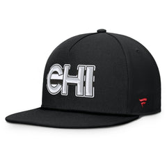Chicago Blackhawks Fanatics Authentic Pro Rink Team Code Snapback Hat - Black Hats