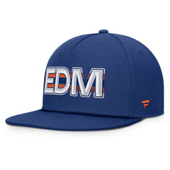 Edmonton Oilers Fanatics Authentic Pro Rink Team Code Snapback Hat - Royal Hats