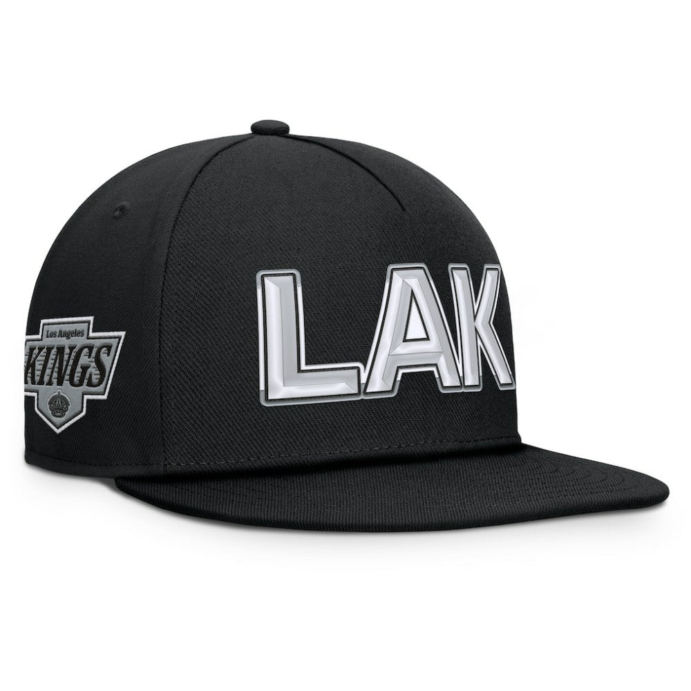 Los Angeles Kings Fanatics Authentic Pro Rink Team Code Snapback Hat - Black Hats