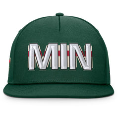 Minnesota Wild Fanatics Authentic Pro Rink Team Code Snapback Hat - Green Hats
