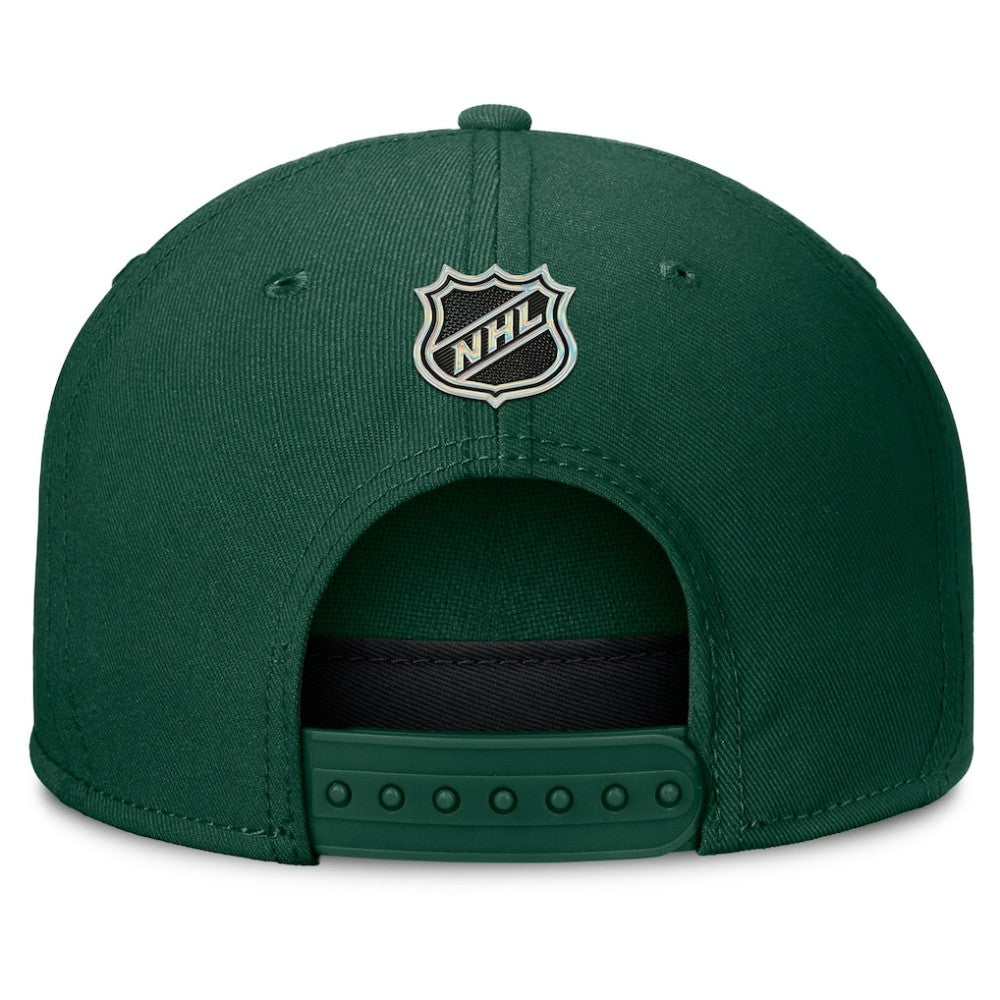 Minnesota Wild Fanatics Authentic Pro Rink Team Code Snapback Hat - Green Hats