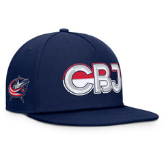 Columbus Blue Jackets Fanatics Authentic Pro Rink Team Code Snapback Hat - Navy Hats