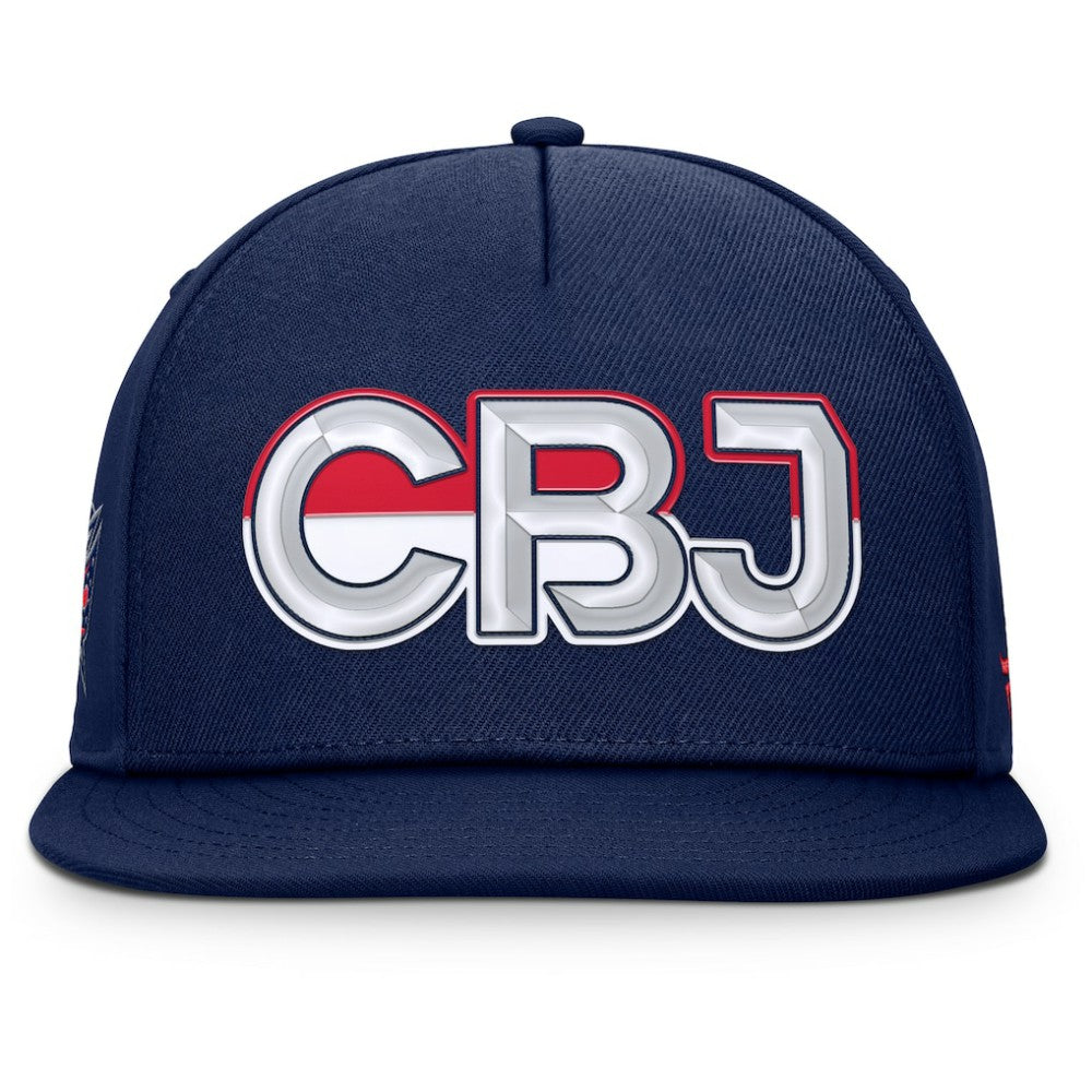Columbus Blue Jackets Fanatics Authentic Pro Rink Team Code Snapback Hat - Navy Hats