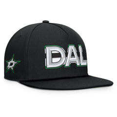 Dallas Stars Fanatics Authentic Pro Rink Team Code Snapback Hat - Black Hats