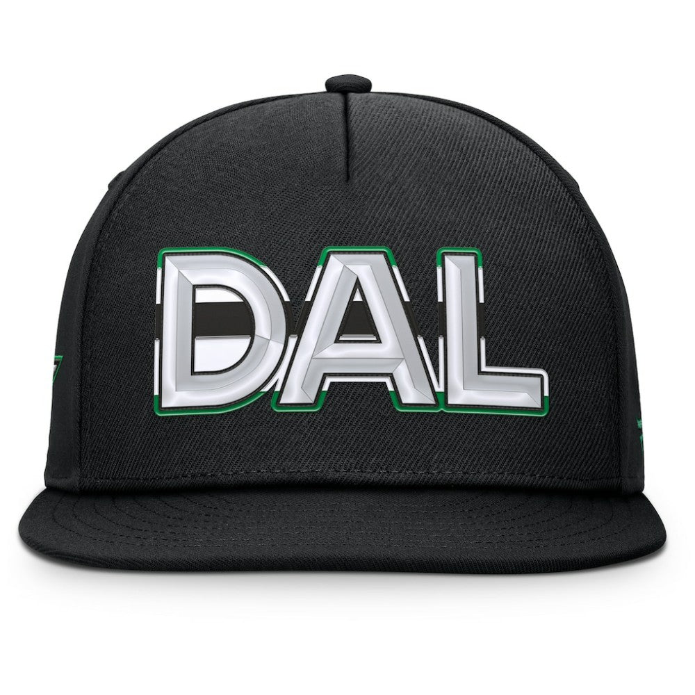 Dallas Stars Fanatics Authentic Pro Rink Team Code Snapback Hat - Black Hats