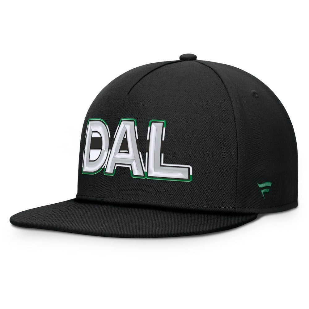 Dallas Stars Fanatics Authentic Pro Rink Team Code Snapback Hat - Black Hats